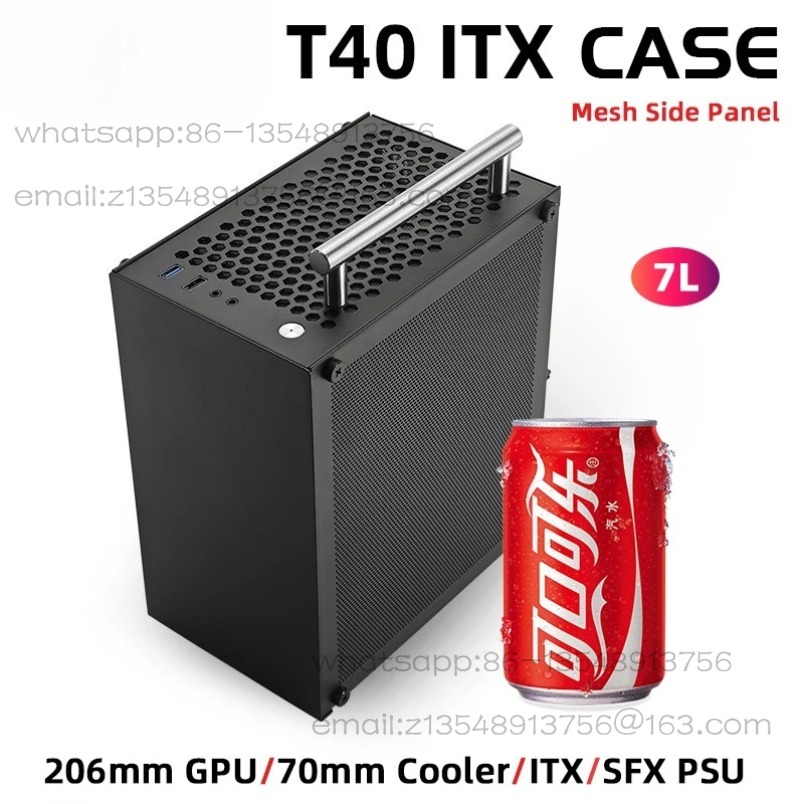 T40 Mini ITX Schwarzes Gehäuse – Psu Computer Bewertung und Preis